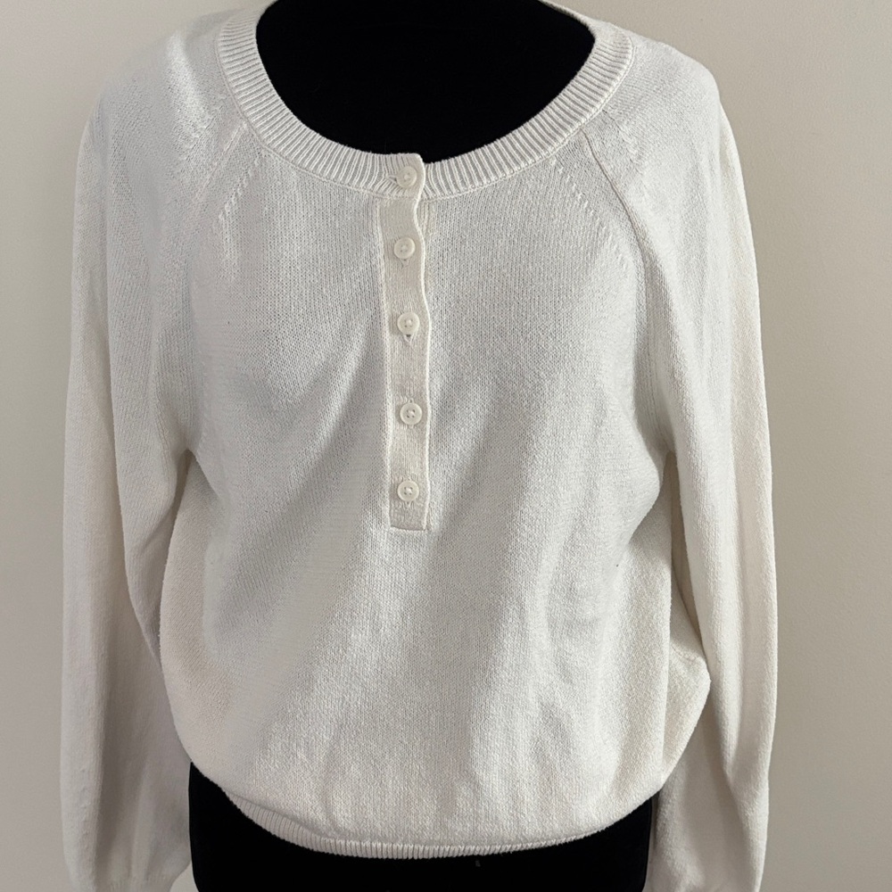 Banana Republic Cream Button-Down Women's Sweater